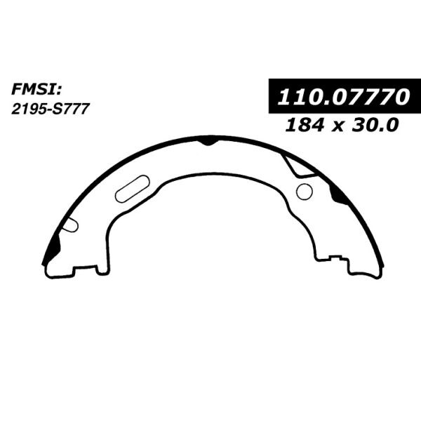 Centric Parts Centric Brake Shoes, 111.07770 111.07770 - main